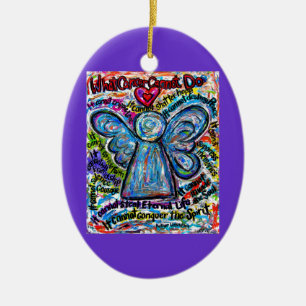 Colorful Cancer Angel Ornament Pendant Gepersonali