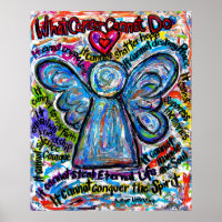 Colorful Cancer Angel Poster Art Print