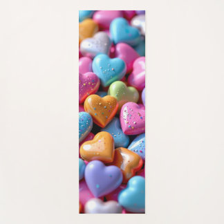Colorful Candy Love Hearts Yogamat