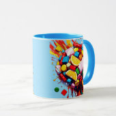 Colorful Candy Sphere Mug | Sweet & Fun Coffee Cup (Devant droit)