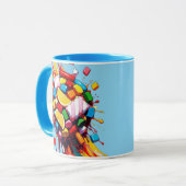 Colorful Candy Sphere Mug | Sweet & Fun Coffee Cup (Devant gauche)