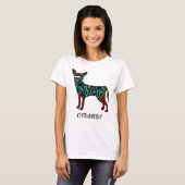 Colorful Caramba Chihuahua Silhouette T-shirt (Voorkant volledig)