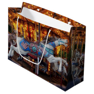Colorful Carousel Horse and Merry Go Round Large Cadeautasje
