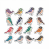 Colorful Cartoon Bird Sticker Set (Devant)