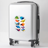 Colorful Cartoon Bird Sticker Set (Sur valise)
