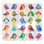 Colorful Cartoon Bird Sticker Set (Devant)