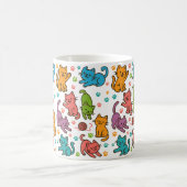 Colorful Cartoon Cats Pattern Mug – Cute Cat Lover (Centre)