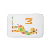 Colorful Cartoon Giraffe Monogram Badmat (Voorkant)