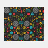 Colorful Casino Icons Fleece Deken (Voorkant (Horizontaal))