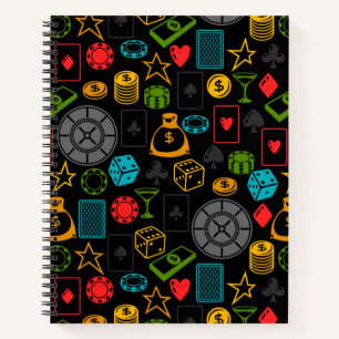 Colorful Casino Icons-laptop Notitieboek