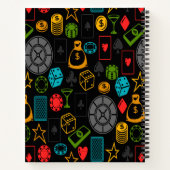 Colorful Casino Icons Notitieboek (Achterkant)