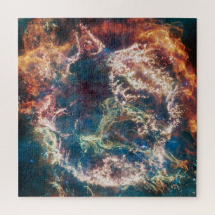Colorful Cassiopeia A Supernova JWST Legpuzzel