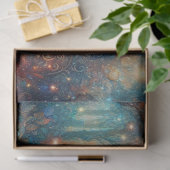 Colorful Cat Among Blossoms Artistic Decoupage Tissuepapier (Geschenk)