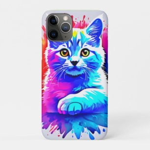Colorful Cat Art iPhone 11 Pro Hoesje