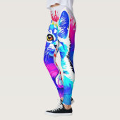 Colorful Cat Art Leggings (Links)