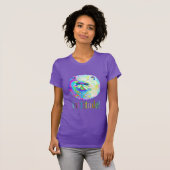 Colorful Cat met dankbaarheid T-shirt (Voorkant volledig)
