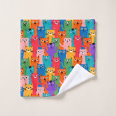 Colorful cats (Gant de toilette)