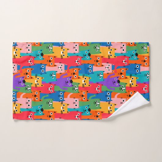 Colorful cats (Serviette à main)