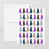 Colorful Cats Patroon Briefkaart (Voorkant / Achterkant)