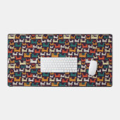 Colorful Cats Patroon Bureaumat (Keyboard & Muis)