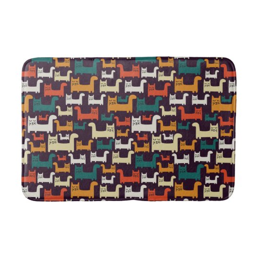 Colorful Cats Pattern badmatten (Voorkant)