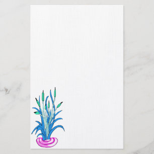 Colorful Cattails 2 Stationery Briefpapier