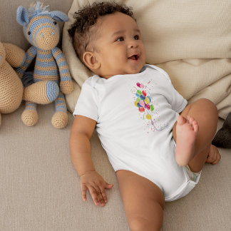 Colorful Celebration Party ballonnen & lint Romper