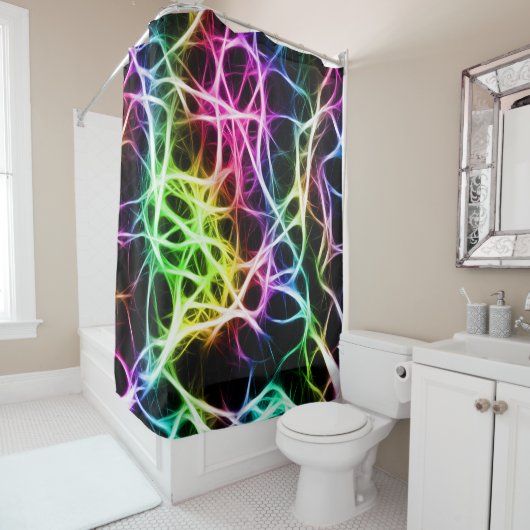 Colorful Cell Neurons Douchegordijn (In situ)