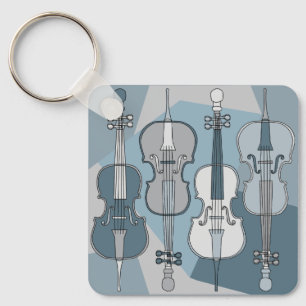 Colorful Cello Sleutelhanger