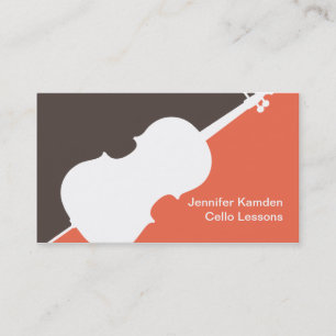 Colorful Cello Teacher Visitekaartjes