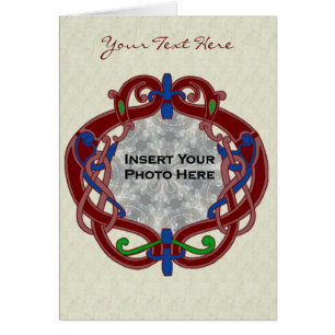 Colorful Celtic Design Photo Card