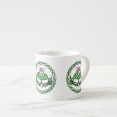Colorful Celtic Knot Thistle Espresso Kop (Voorkant rechts)