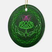 Colorful Celtic Knot Thistle Keramisch Ornament (Links)