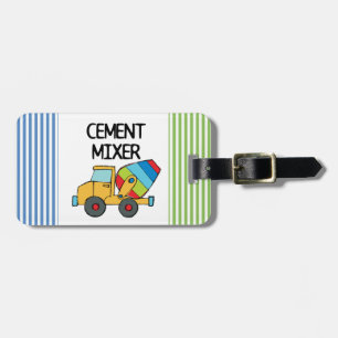 Colorful Cement Mixer Bagagelabel