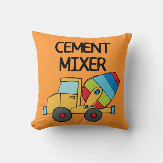 Colorful Cement Mixer Kussen (Voorkant)