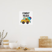 Colorful Cement Mixer Poster (Keuken)