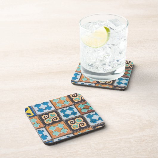 Colorful Ceramic Tiles Pattern-ontwerp Bier Onderzetter (Rechterzijde)