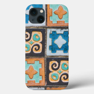 Colorful Ceramic Tiles Pattern-ontwerp iPhone 13 Hoesje