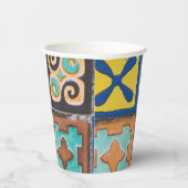 Colorful Ceramic Tiles Pattern-ontwerp Papieren Bekers (Rechts)