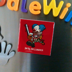 Colorful Chainzaag Clown Halloween Horror Cartoon Magneet