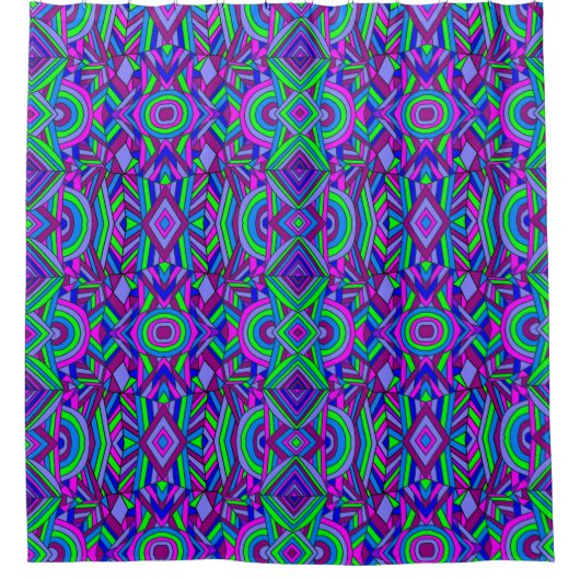 Colorful Chaos 6 Douchegordijn (Voorkant)