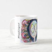 Colorful Character #freakingout Coffee Mok (Voorkant links)