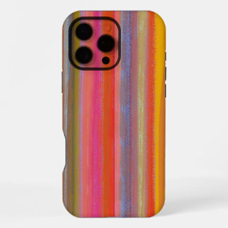 Colorful Charcoal Boho Stripes iPhone 16 Pro Max Hoesje