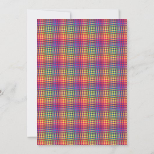 Colorful Checker Abstract Pattern Kaart (Voorkant)