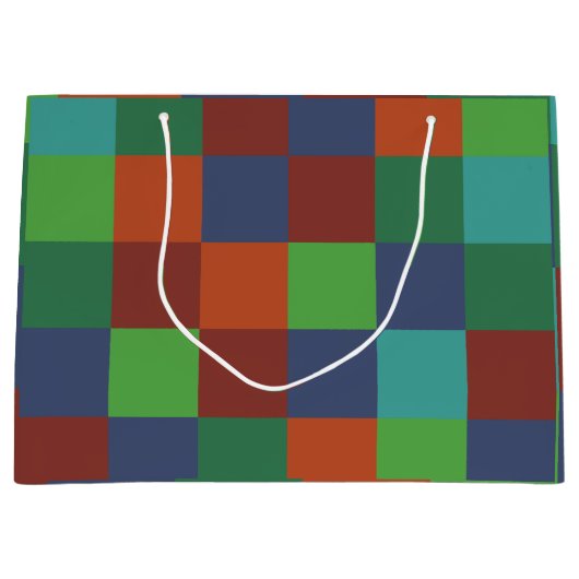 Colorful Checkerboard Groot Cadeauzakje (Voorkant)