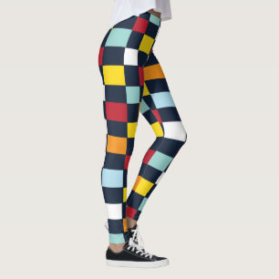 Colorful Checkerboard Leggings