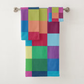 Colorful Checkerboard Patroon Bad Handdoek (Insitu)