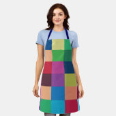 Colorful Checkerboard Patroon Schort (Gedragen)