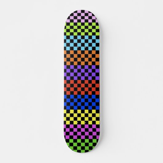 Colorful Checkered Deck Skateboard (Voorkant)
