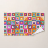 Colorful Checkered Pattern Bad Handdoek (Handdoek)